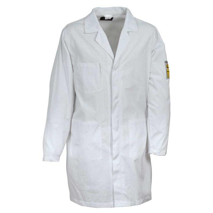 BATA ANTI ESTÁTICA NORMATIVA ATEX, ESD APERTO FRONTAL