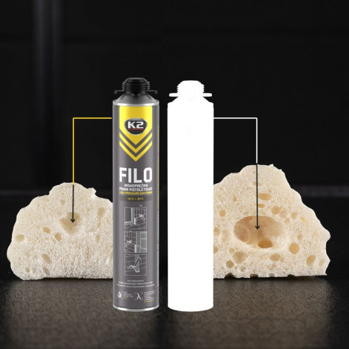 FILO - ESPUMA DE POLIURETANO P/ MÁQUINA - 750ML | K2-CAR