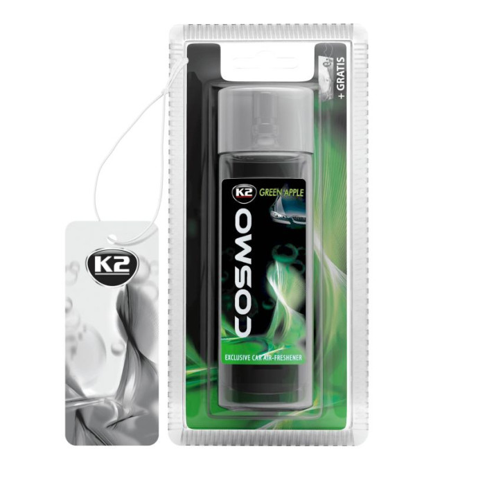 AMBIENTADOR K2-CAR COSMO MAÇÃ VERDE 50ML - BLISTER